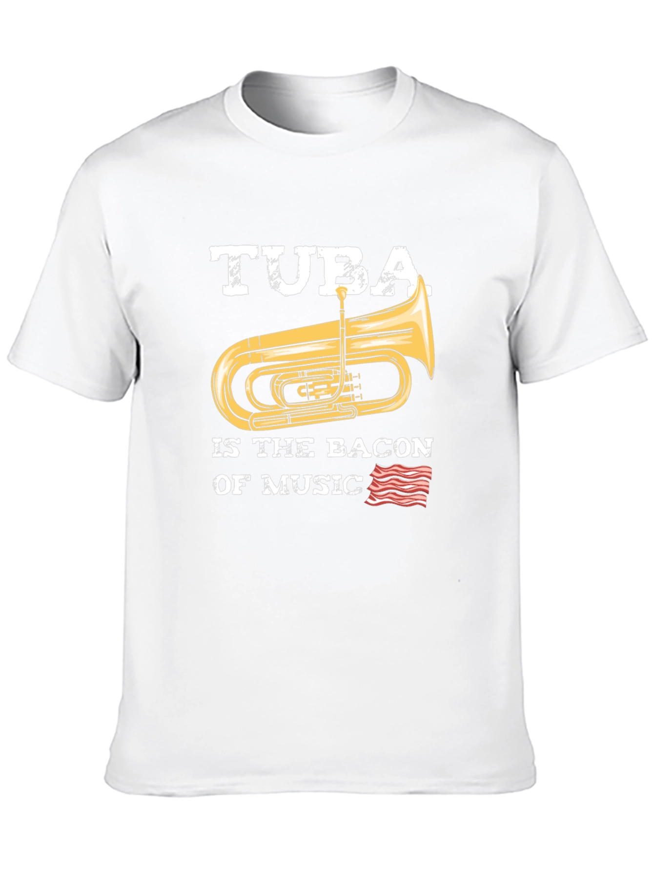 Tuba is the Bacon of Music Black T-Shirt
