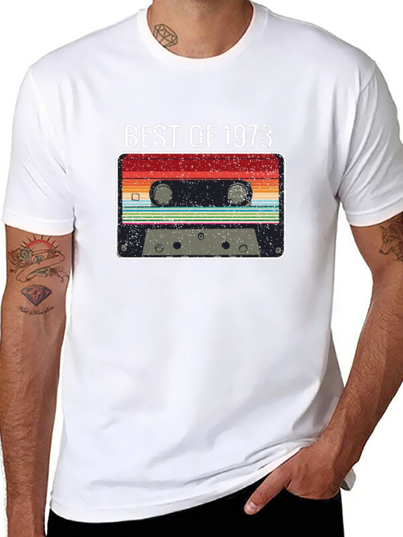 Best of 1973 Retro Cassette Tape Graphic T-Shirt