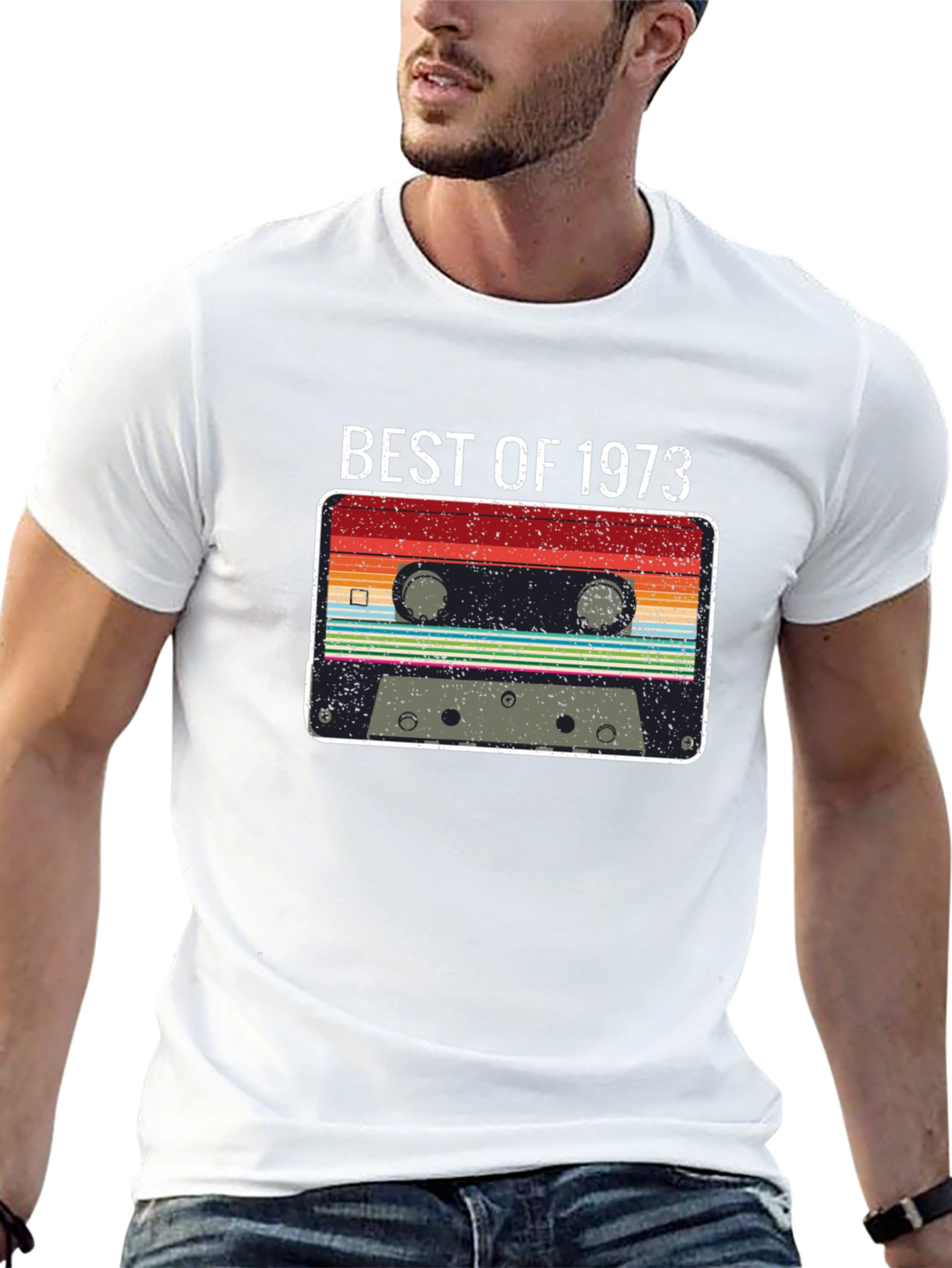 Best of 1973 Retro Cassette Tape Graphic T-Shirt
