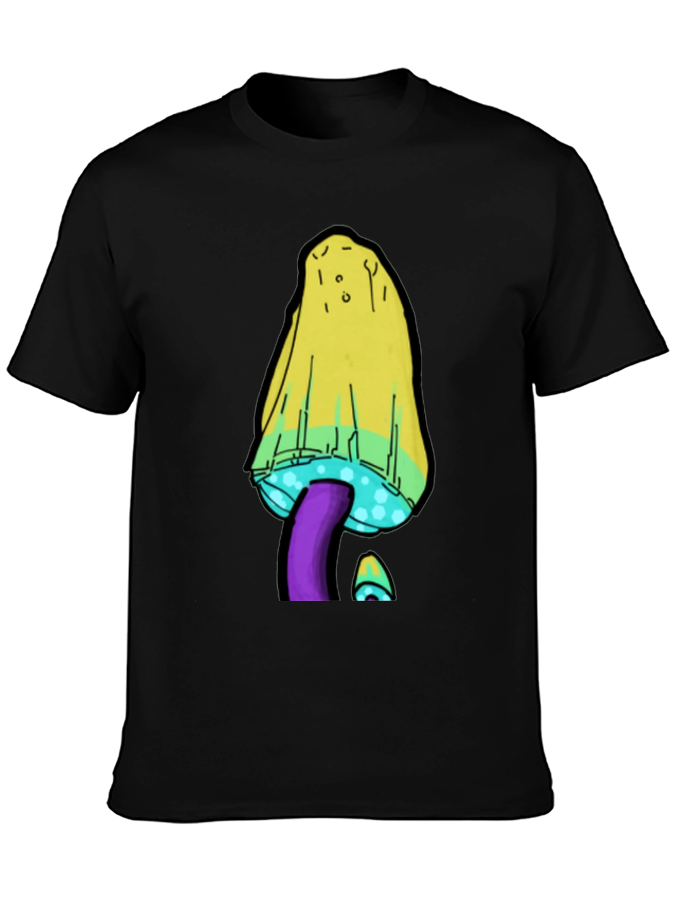 Psychedelic Mushroom T-Shirt - Black