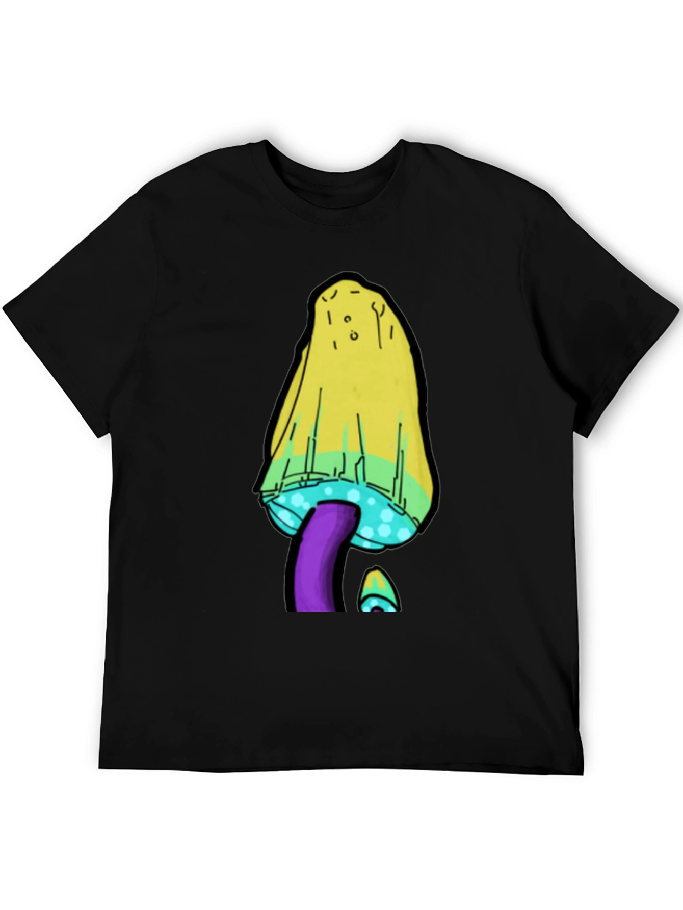 Psychedelic Mushroom T-Shirt - Black