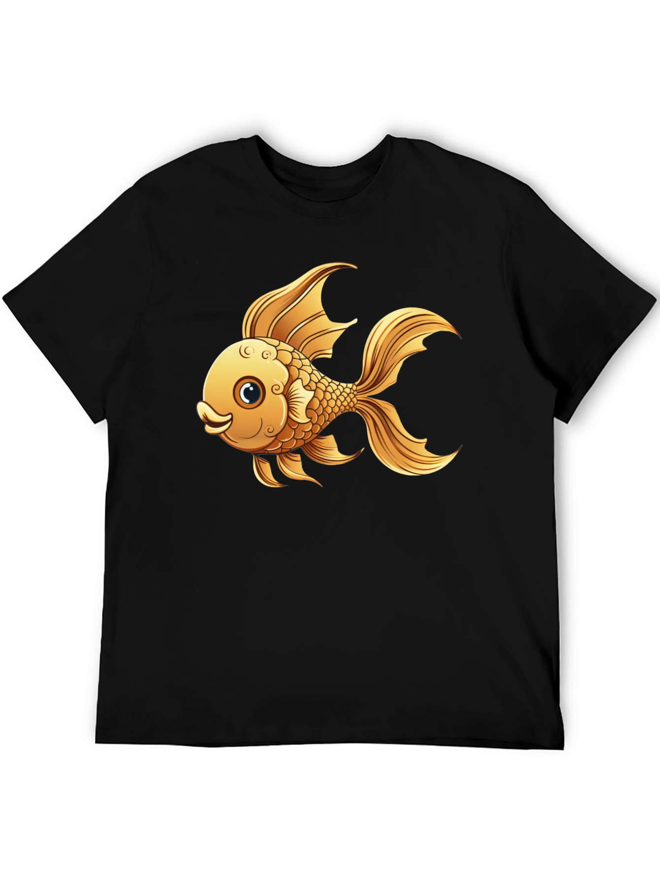 Goldfish Graphic T-Shirt - Black Cotton Tee