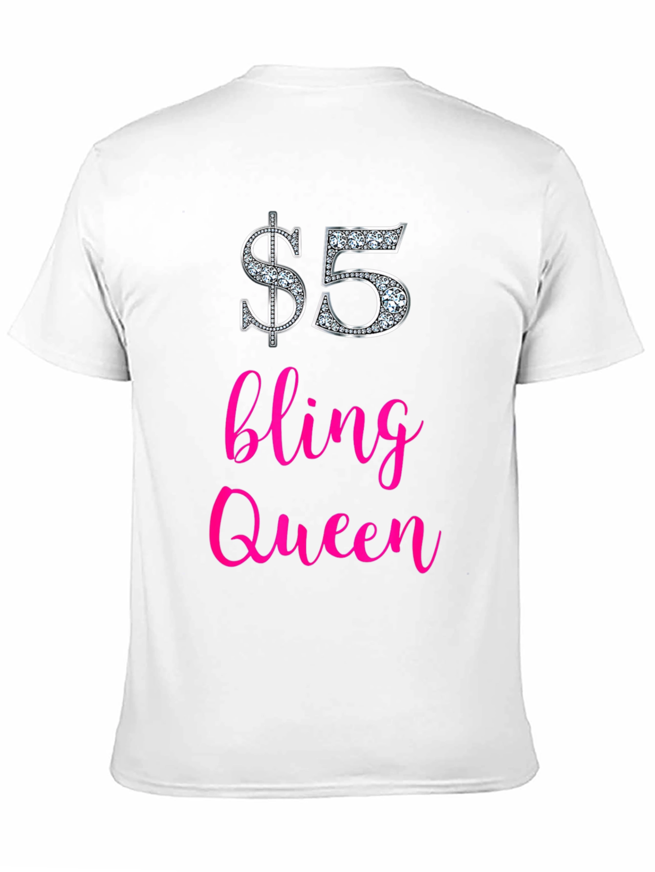 $5 Bling Queen Graphic Tee - Statement T-Shirt