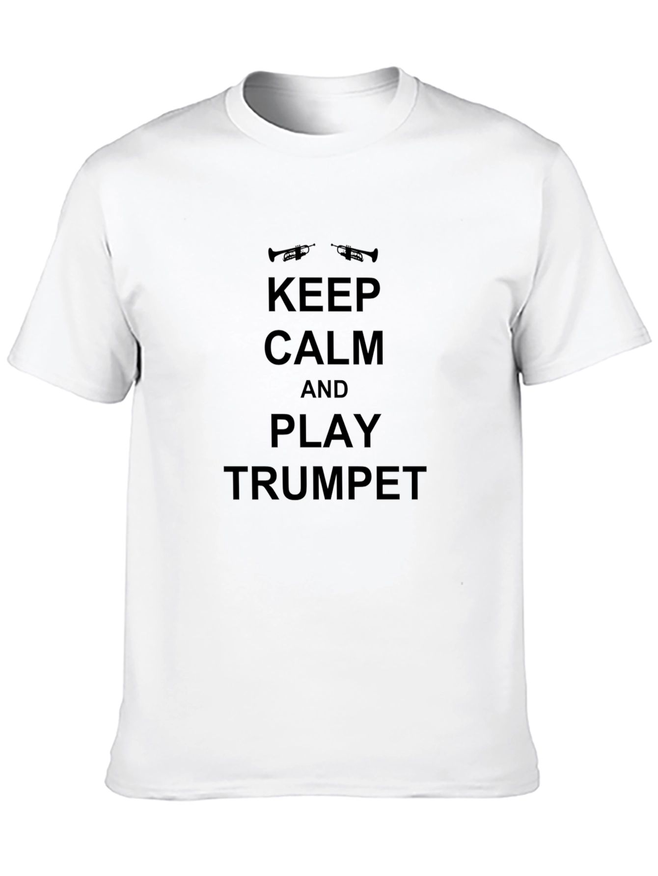 Keep Calm and Play Trumpet Black T-Shirt