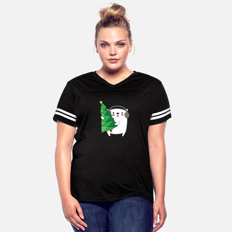 A bear with Christmas tree