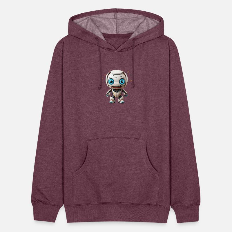 A charming kawaii style robot with a cheerful