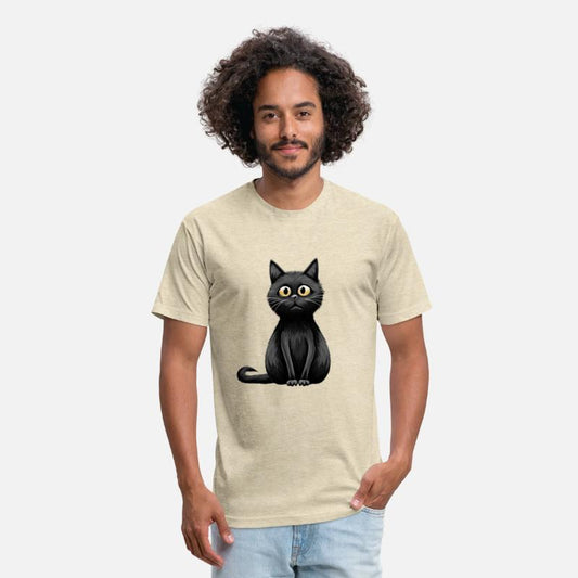 A midnight-colored cat with captivating amber eyes