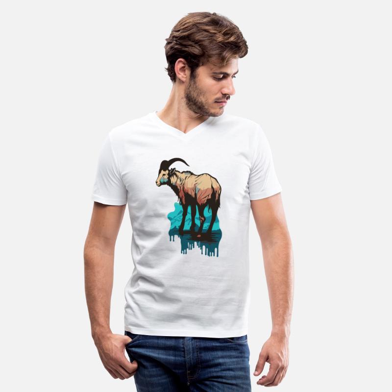 a mountain goat lives in the mountains