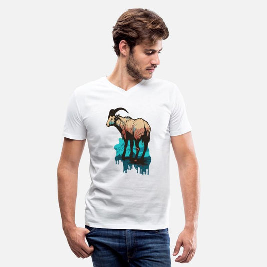 a mountain goat lives in the mountains