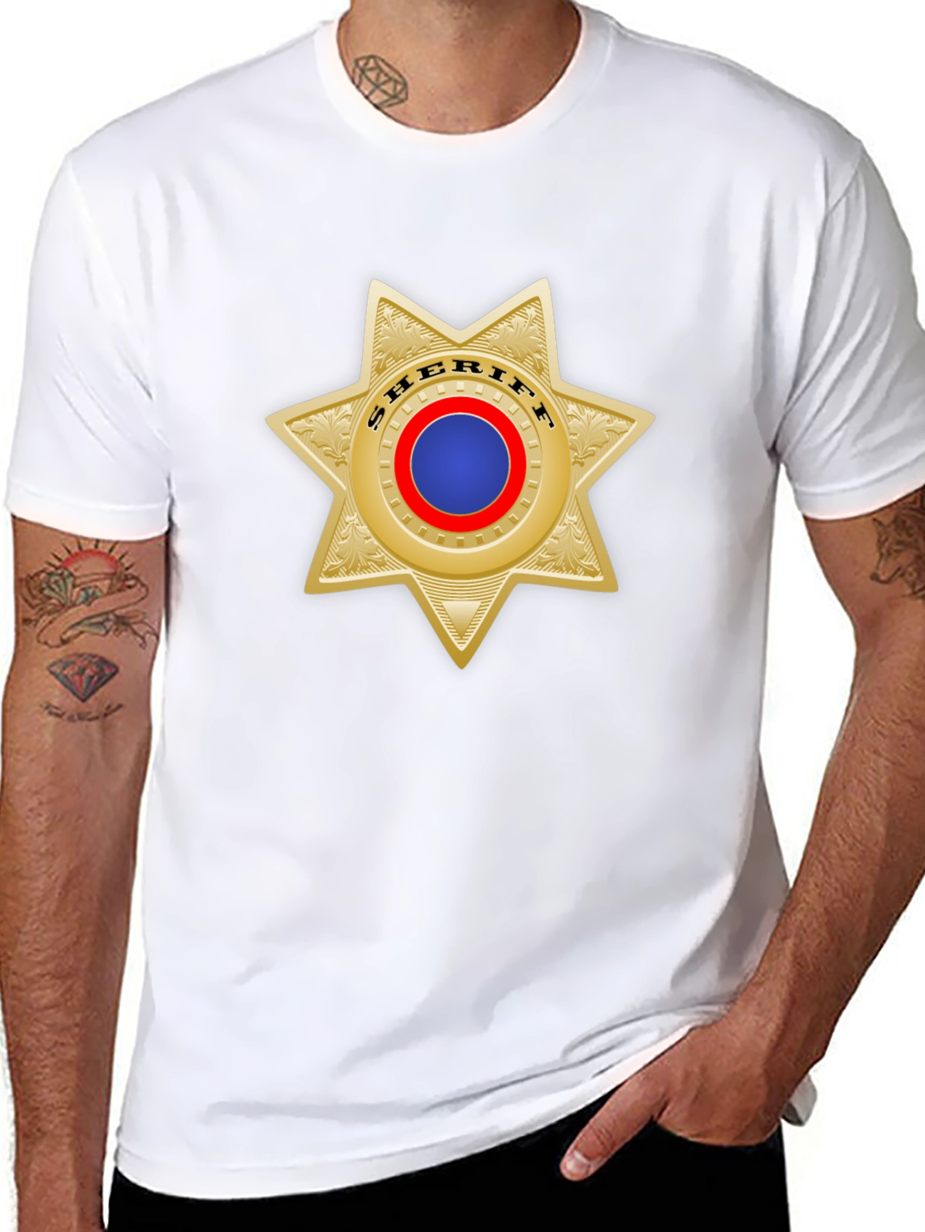 Sheriff Star Badge T-Shirt - Classic Western Style