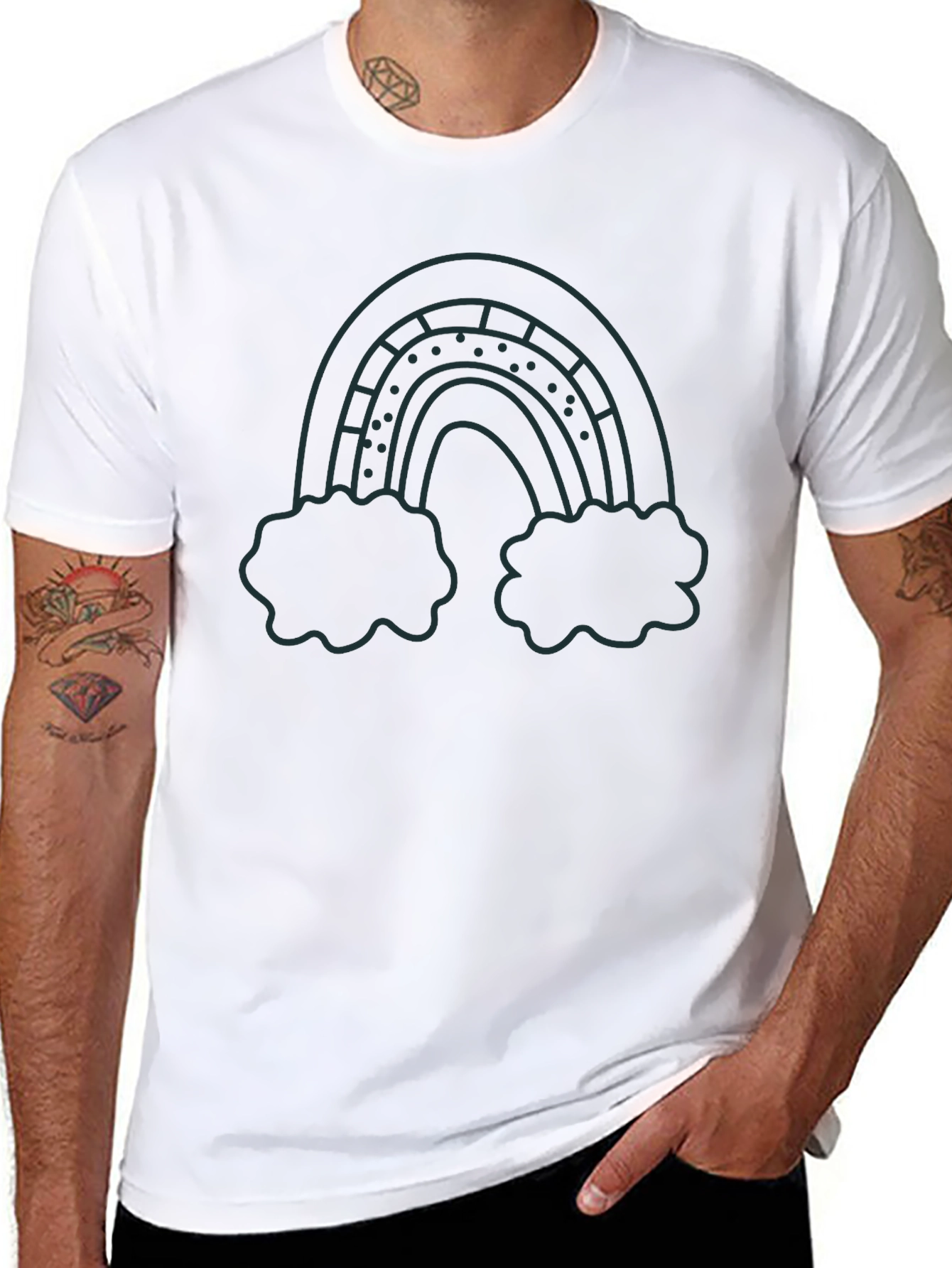 Rainbow Cloud T-Shirt - Cute Graphic Tee