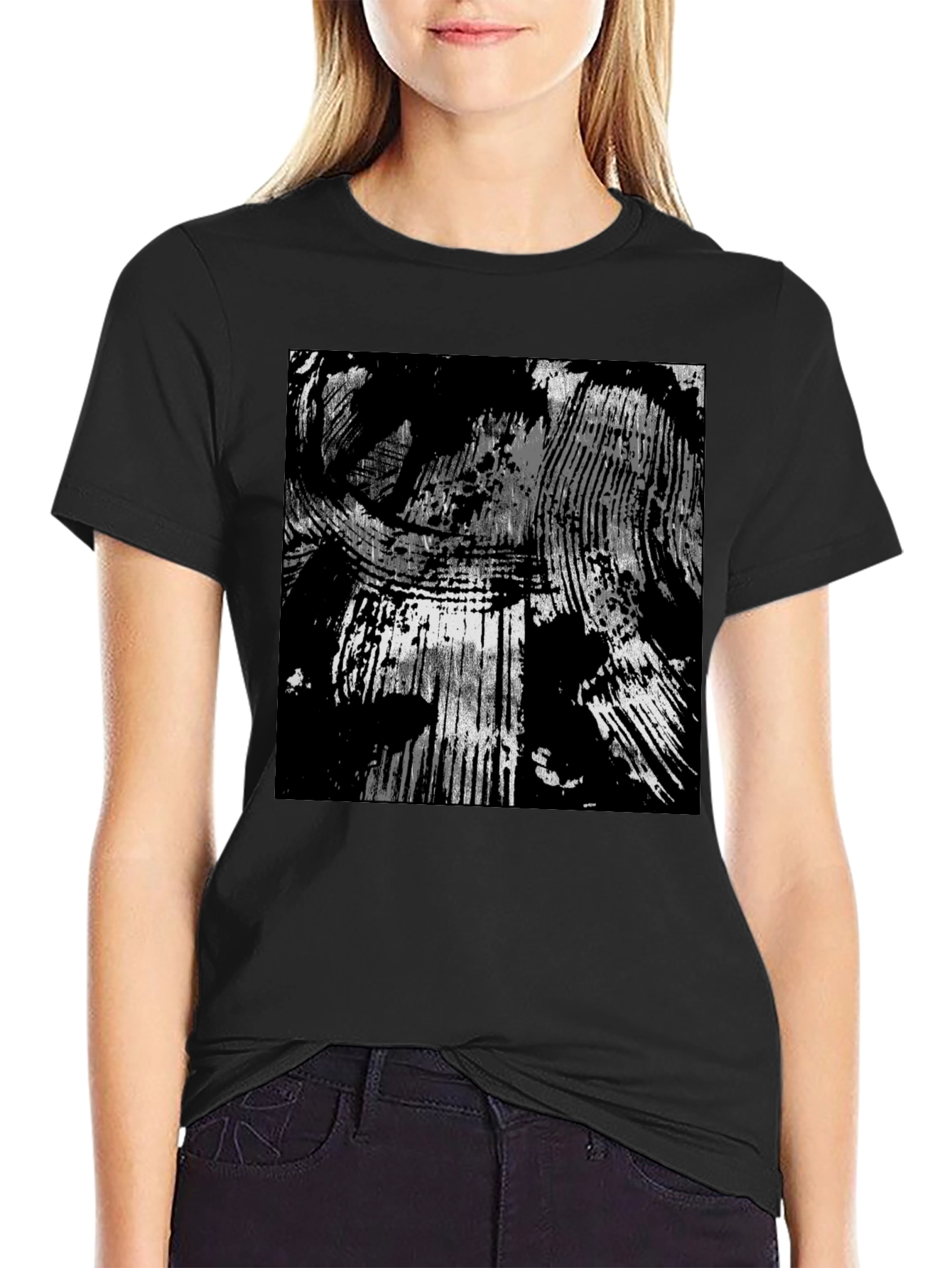 Abstract Black & White Graphic Tee