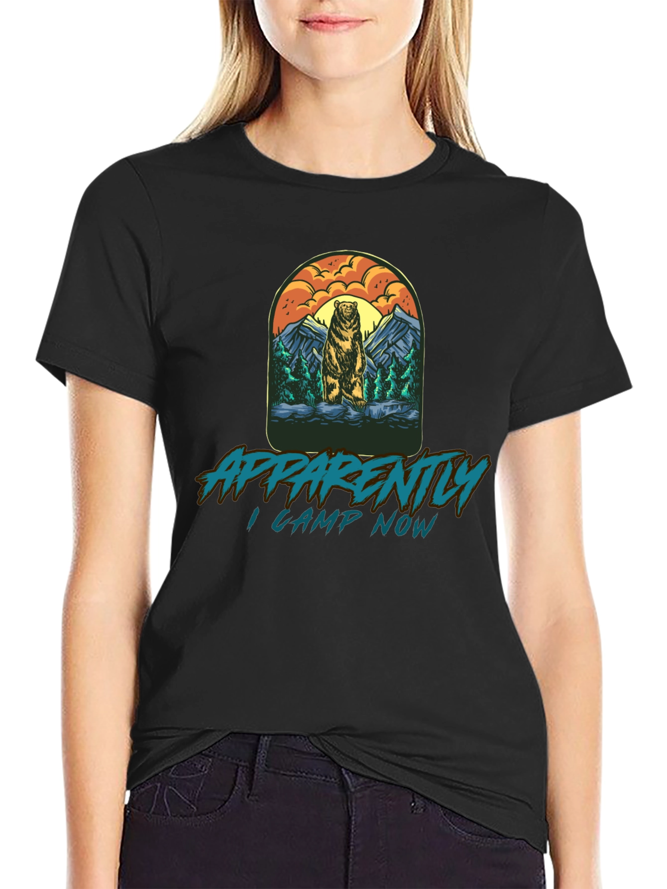 Apparently I Camp Now Bear T-Shirt