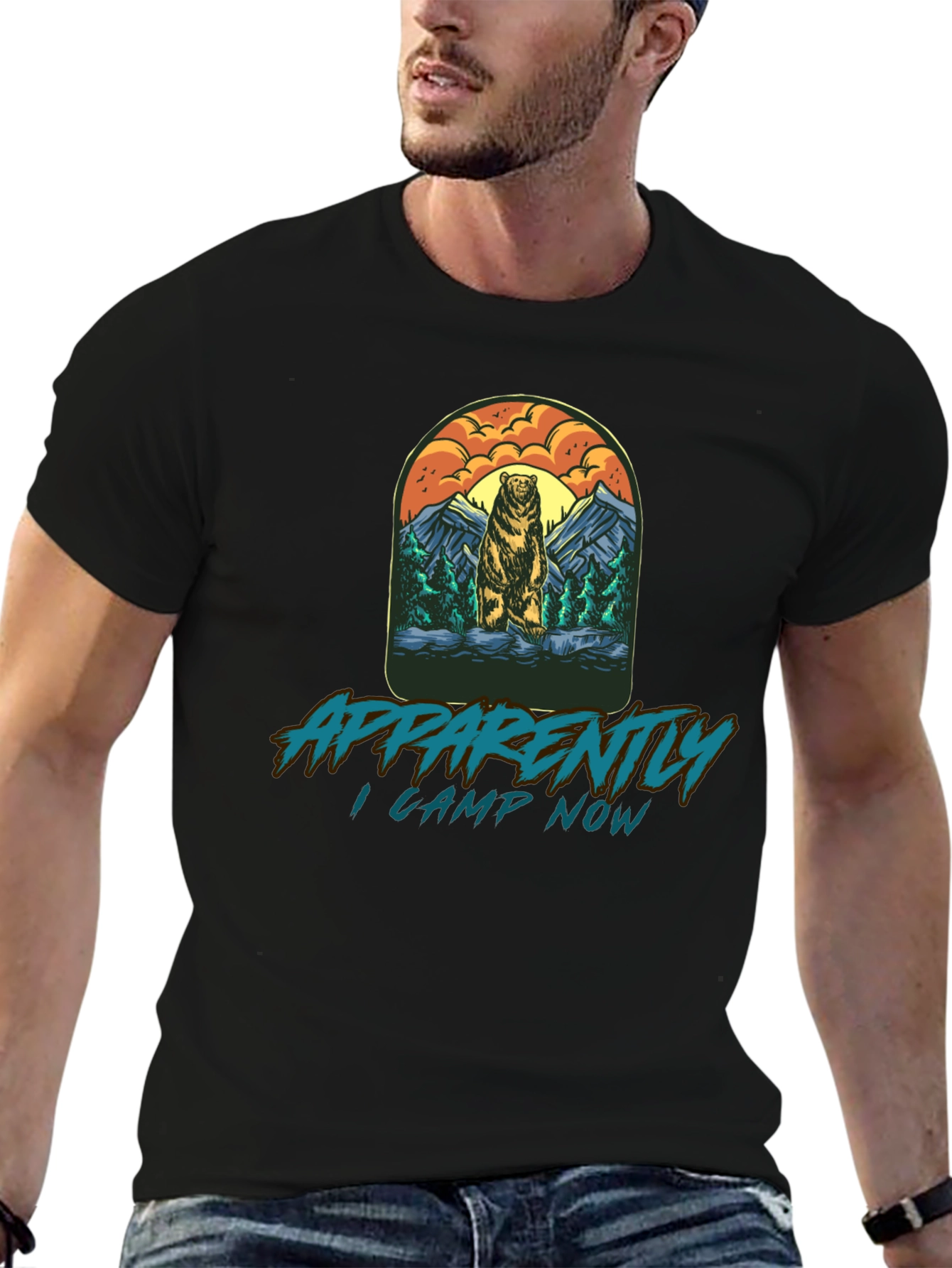 Apparently I Camp Now Bear T-Shirt