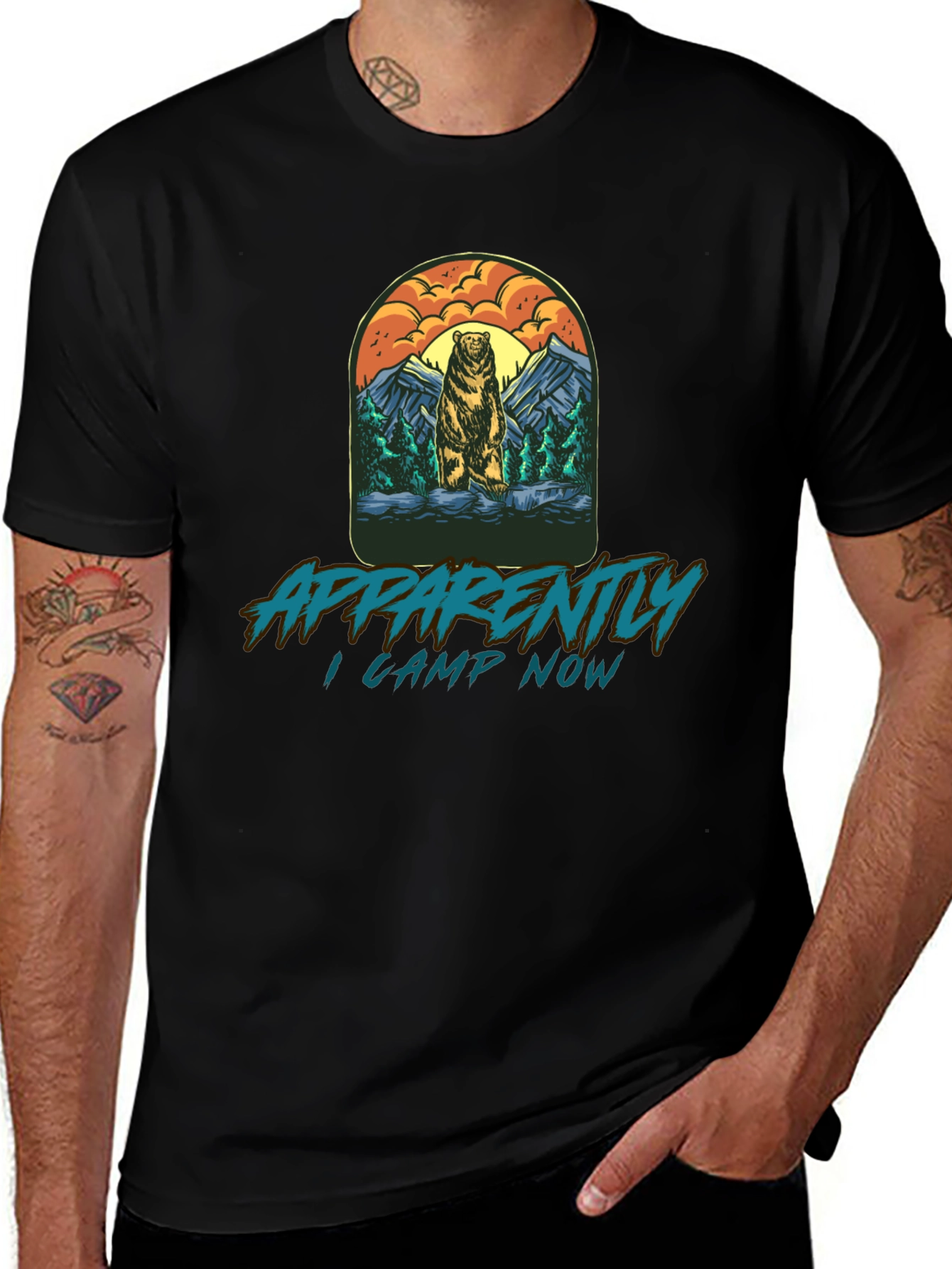 Apparently I Camp Now Bear T-Shirt