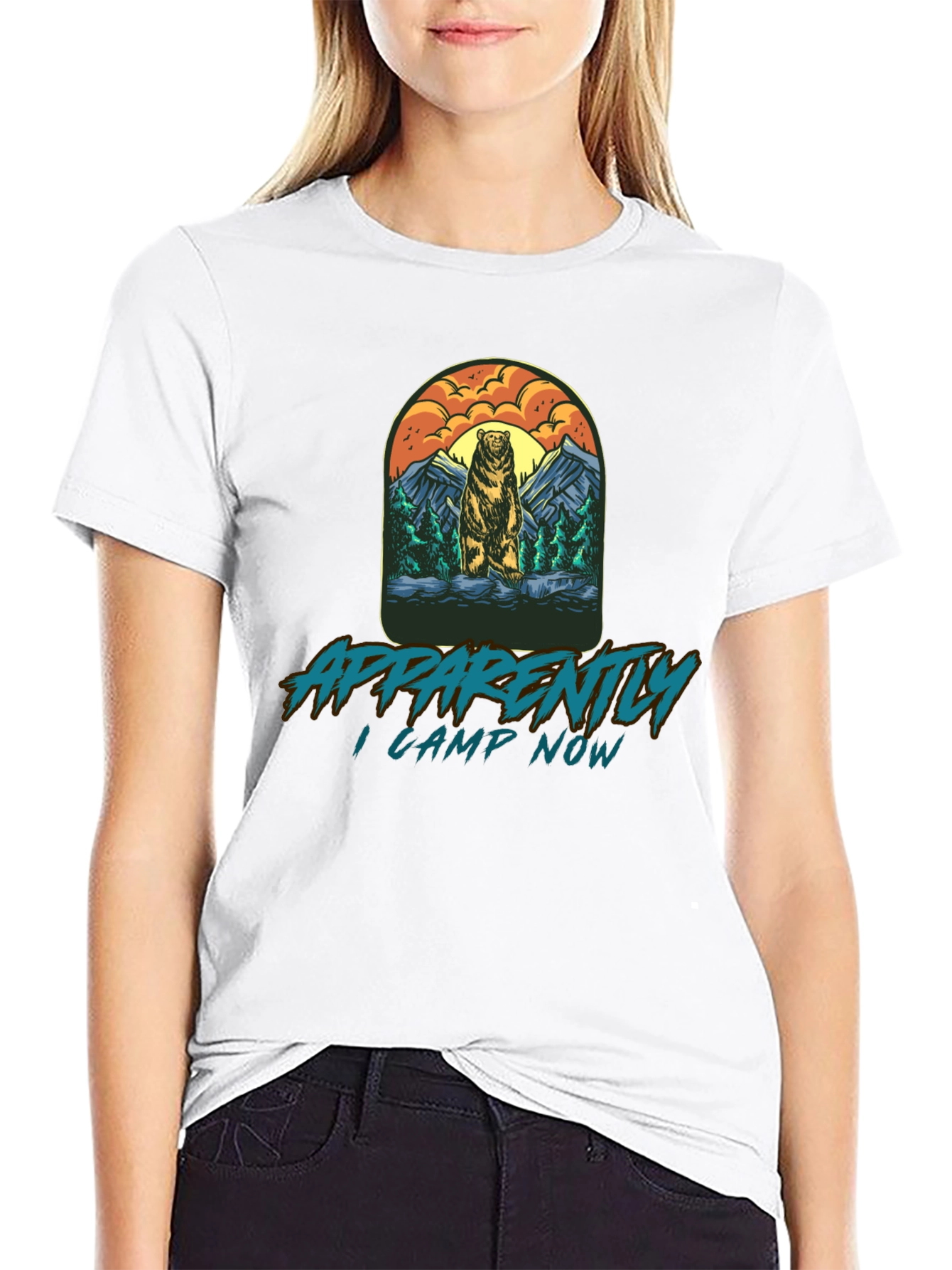 Apparently I Camp Now Bear T-Shirt