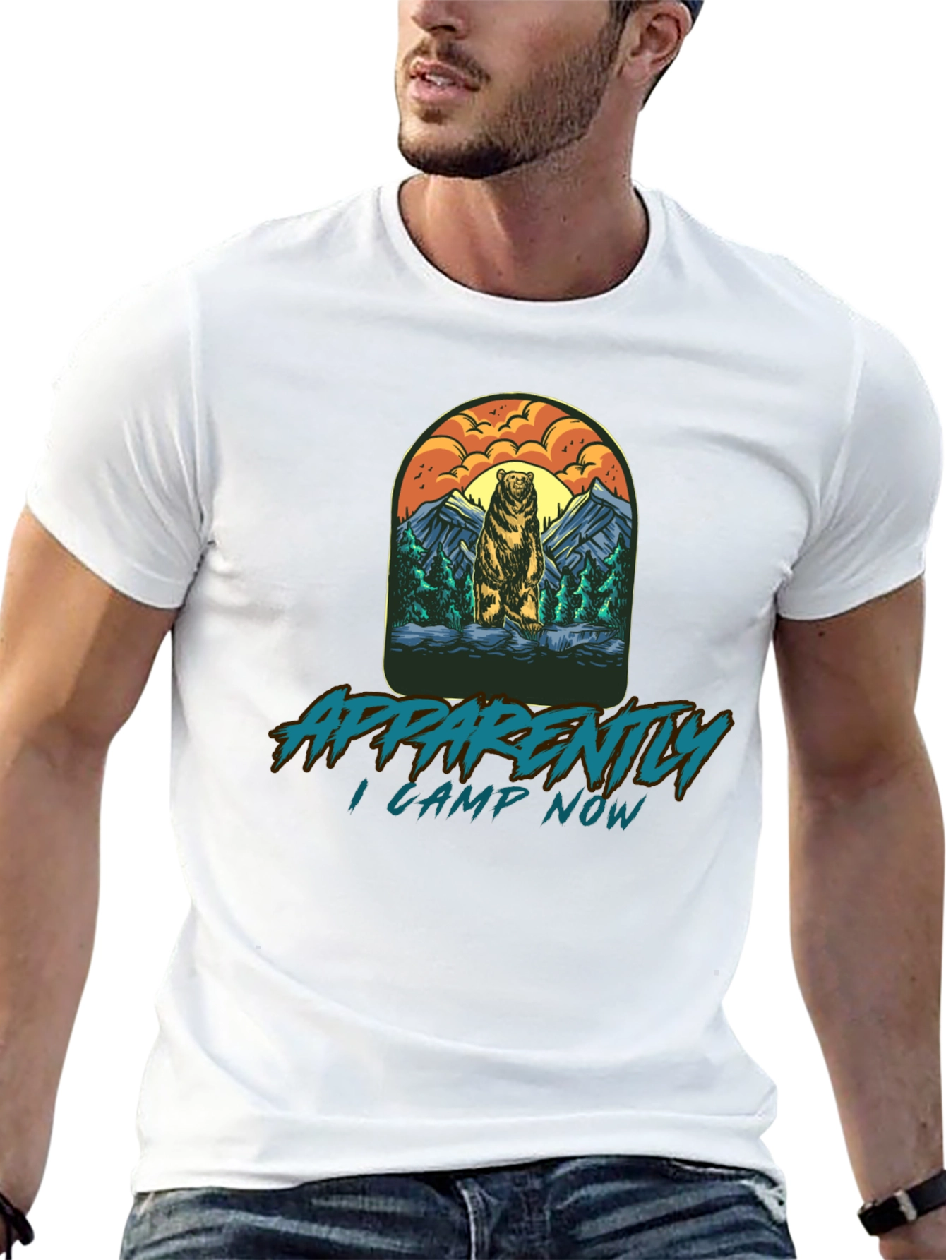 Apparently I Camp Now Bear T-Shirt