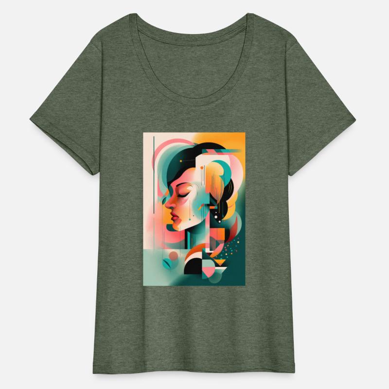 Abstract Face Art - Serene and Tranquil