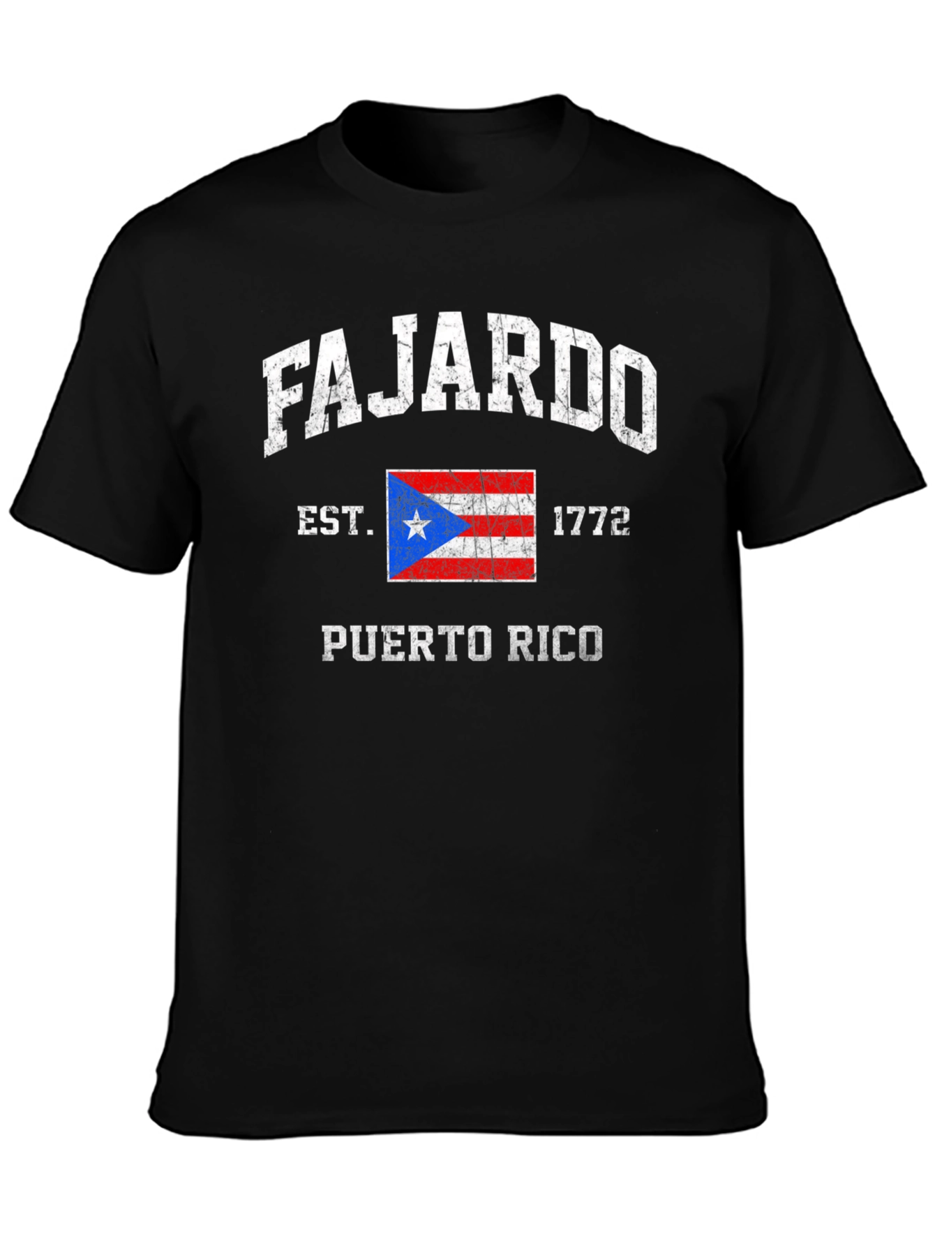Fajardo Puerto Rico Est. 1772 Black T-Shirt