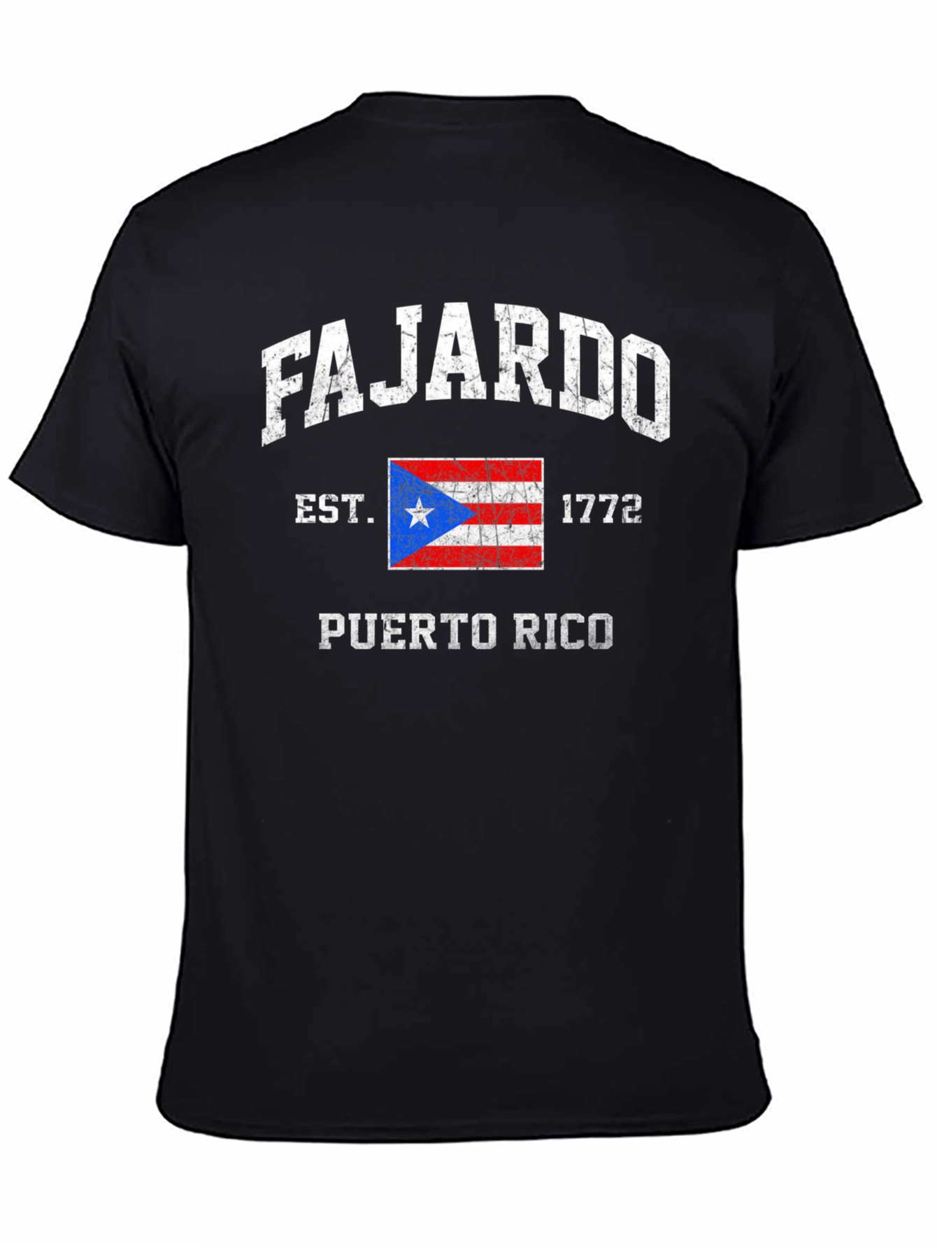 Fajardo Puerto Rico Est. 1772 Black T-Shirt