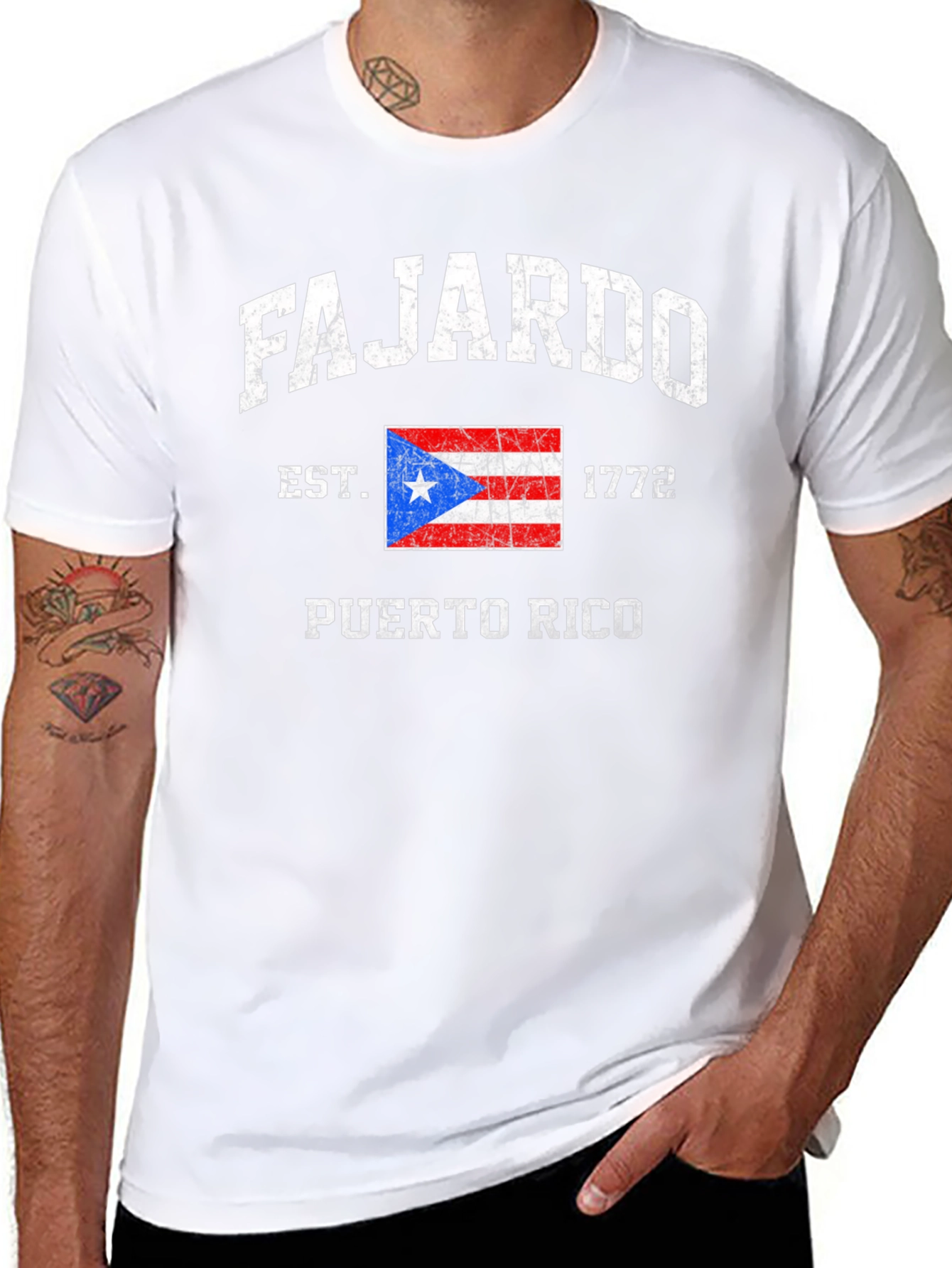 Fajardo Puerto Rico Est. 1772 Black T-Shirt