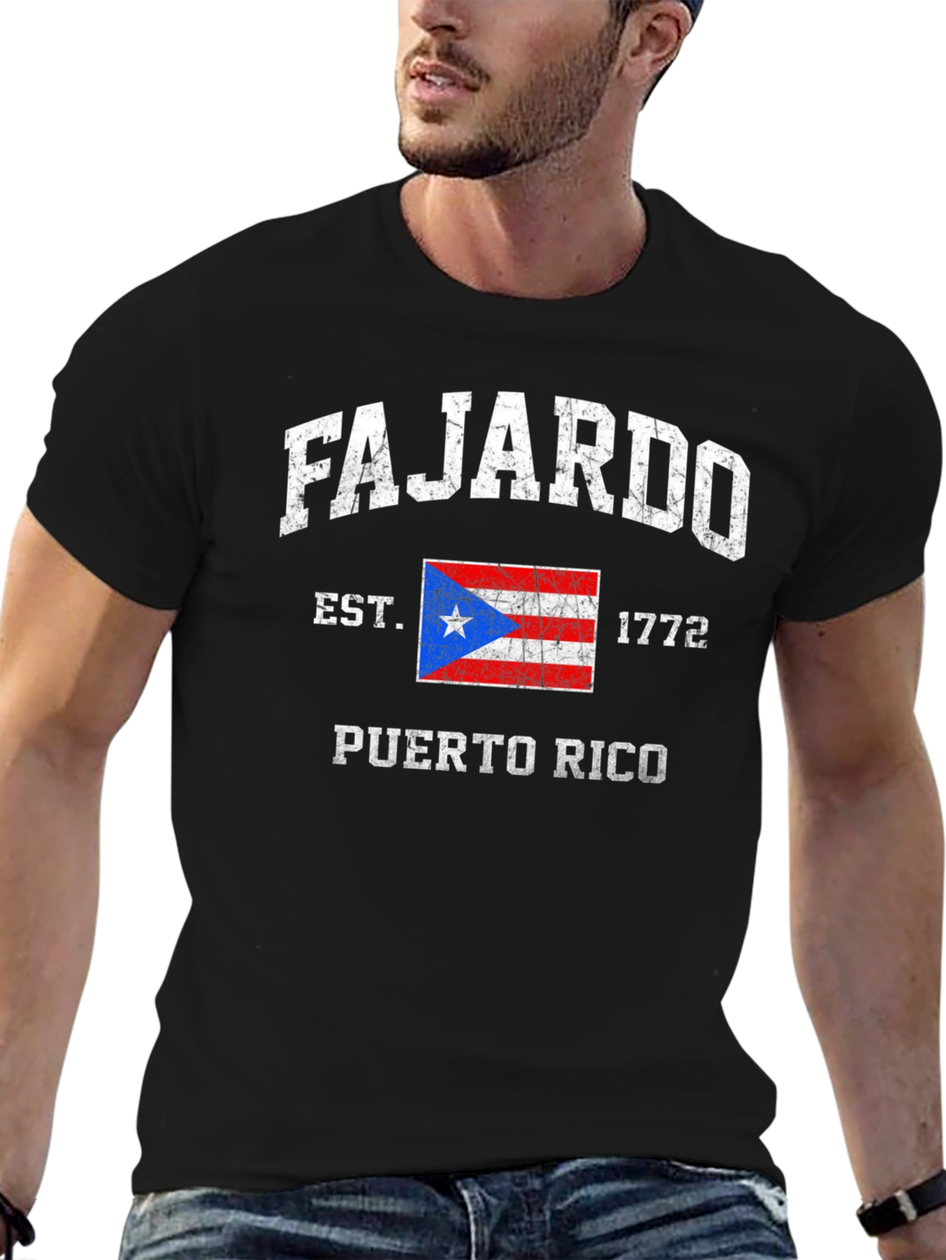 Fajardo Puerto Rico Est. 1772 Black T-Shirt