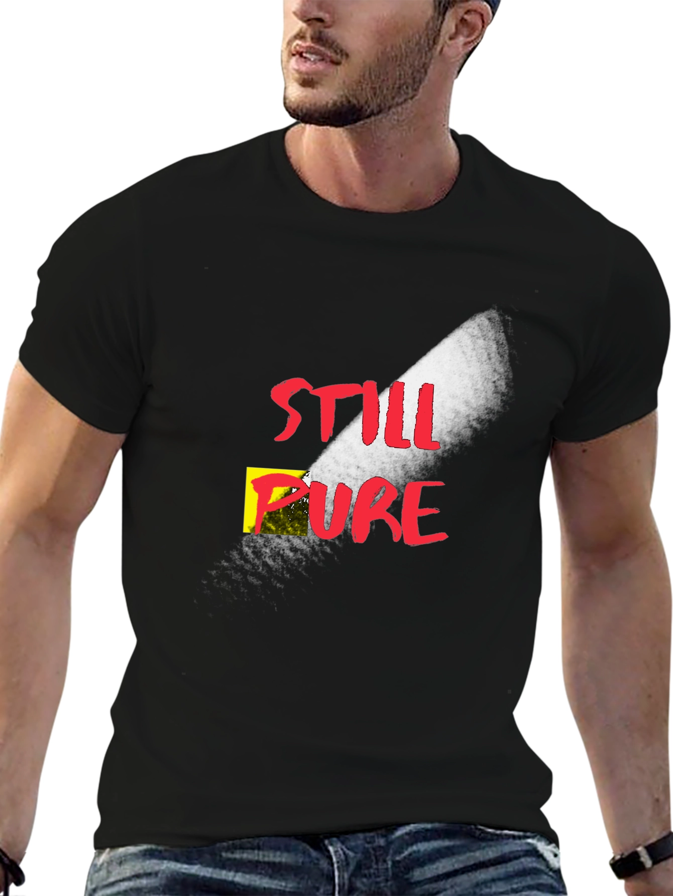 Still Pure Graphic T-Shirt - Black Cotton Tee