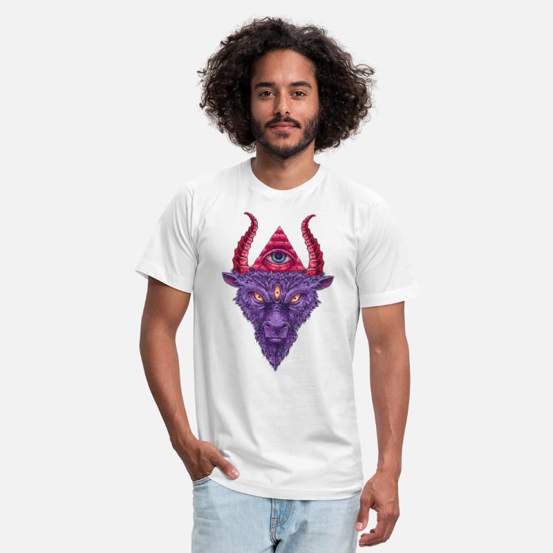 All Seeing Eye Retro Tattoo Style Baphomet Red