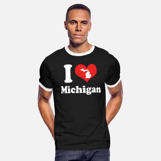 America Citizen US State Love I Heart Michigan