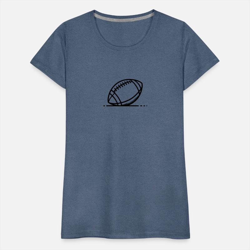 American Football Pigskin Line Art Design - black