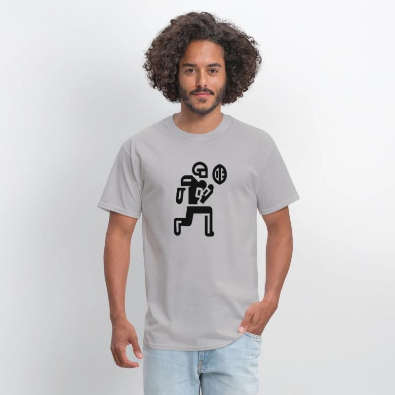 American Football Player reaching for a touch down