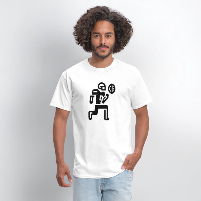 American Football Player reaching for a touch down