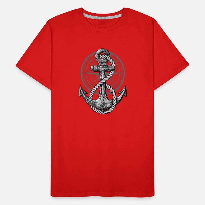 Anchor with compass, maritime design