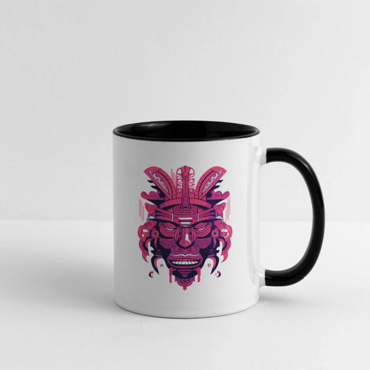 Ancient Aztec Mask in magenta