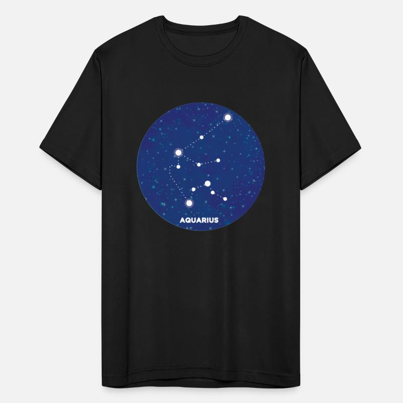 Aquarius Constellation in Starry Dark Blue Night