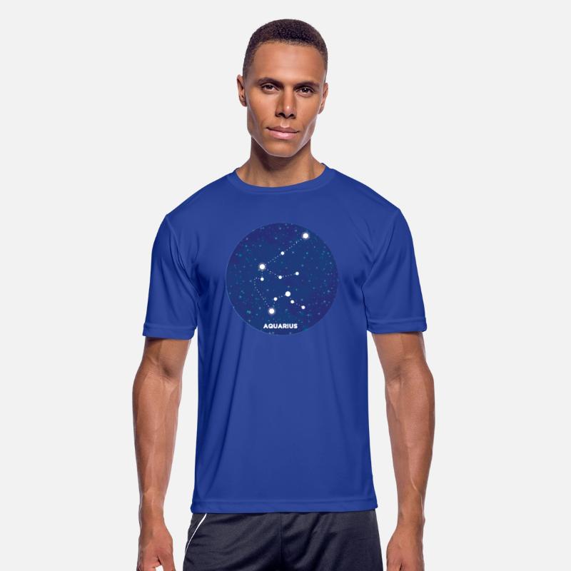 Aquarius Constellation in Starry Dark Blue Night