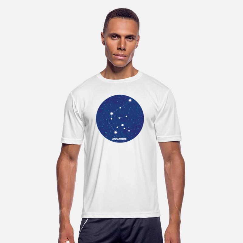 Aquarius Constellation in Starry Dark Blue Night