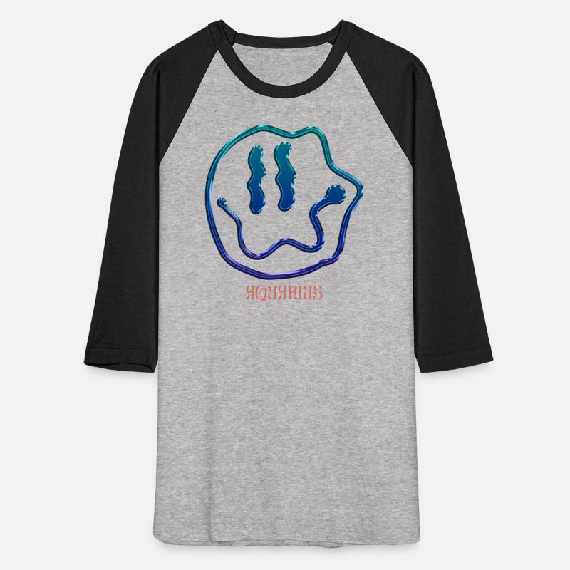Aquarius Zodiac Tee – Blue Water Face Design