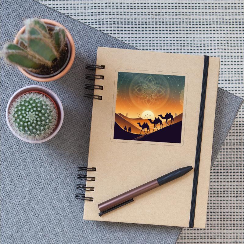 Arabic-Inspired Desert Camel Nightscape