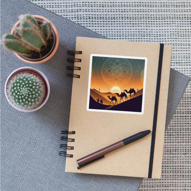 Arabic-Inspired Desert Camel Nightscape