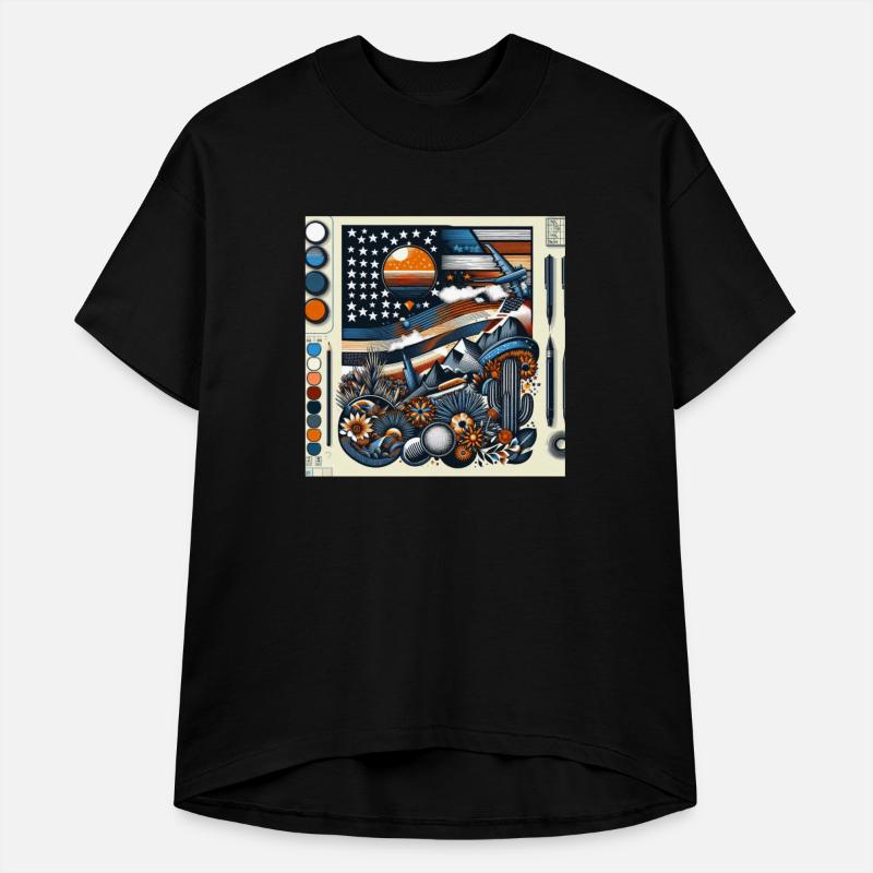 Astronaut and Mountain Adventure Illustration