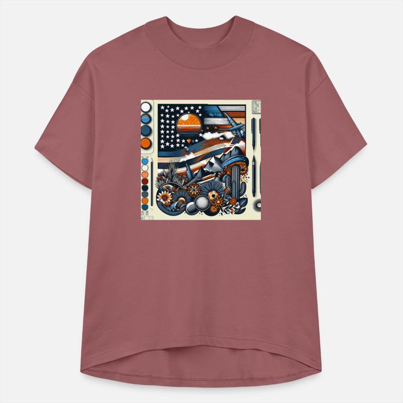 Astronaut and Mountain Adventure Illustration