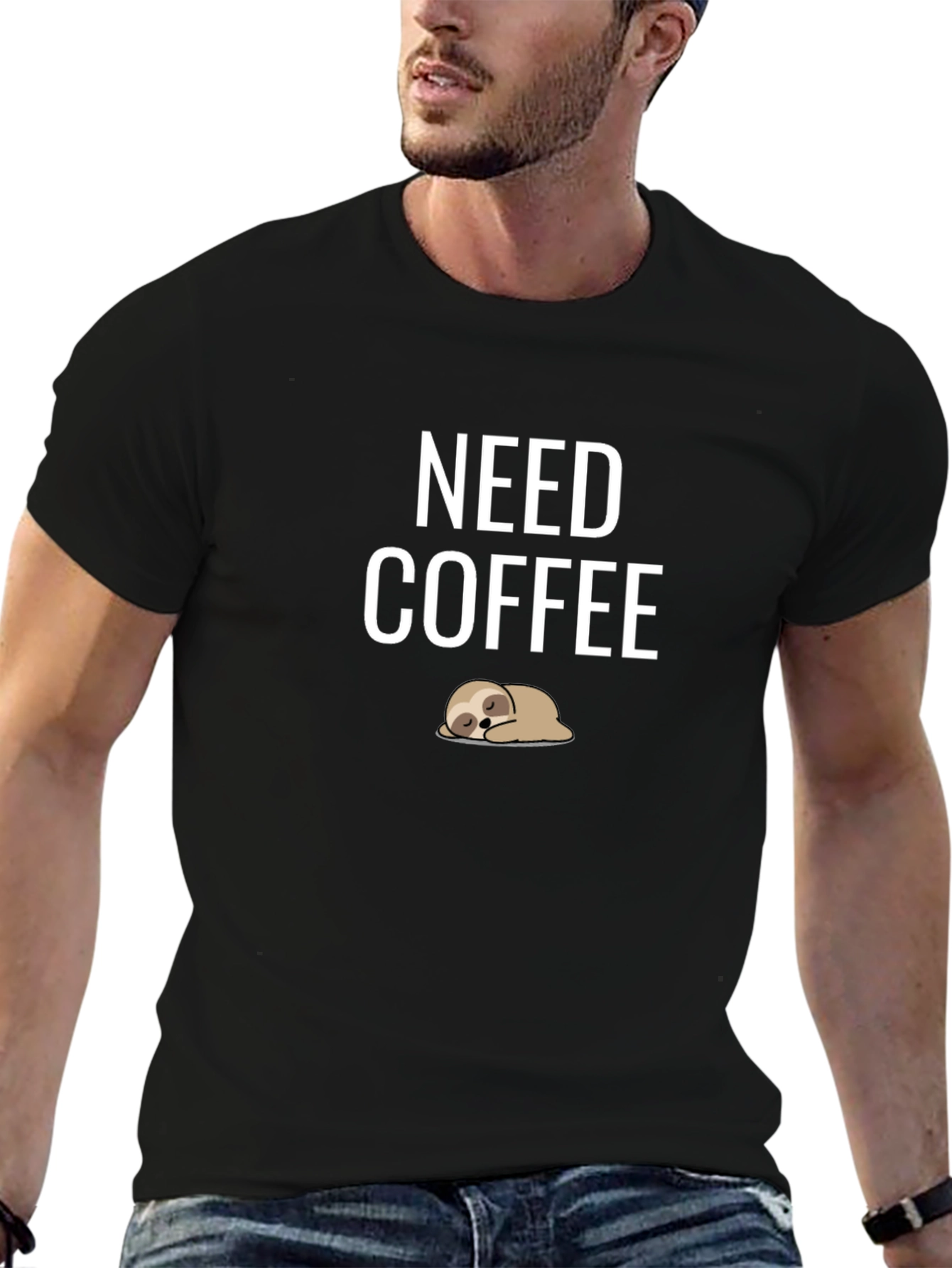 Need Coffee Sloth Graphic Tee