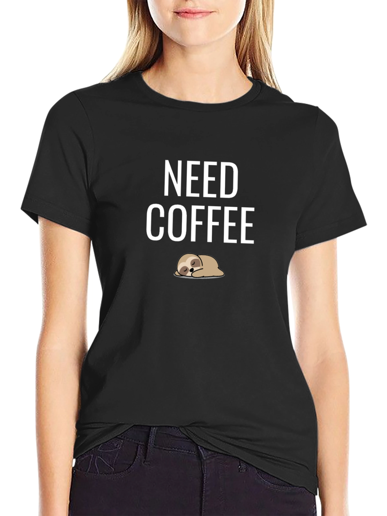 Need Coffee Sloth Graphic Tee