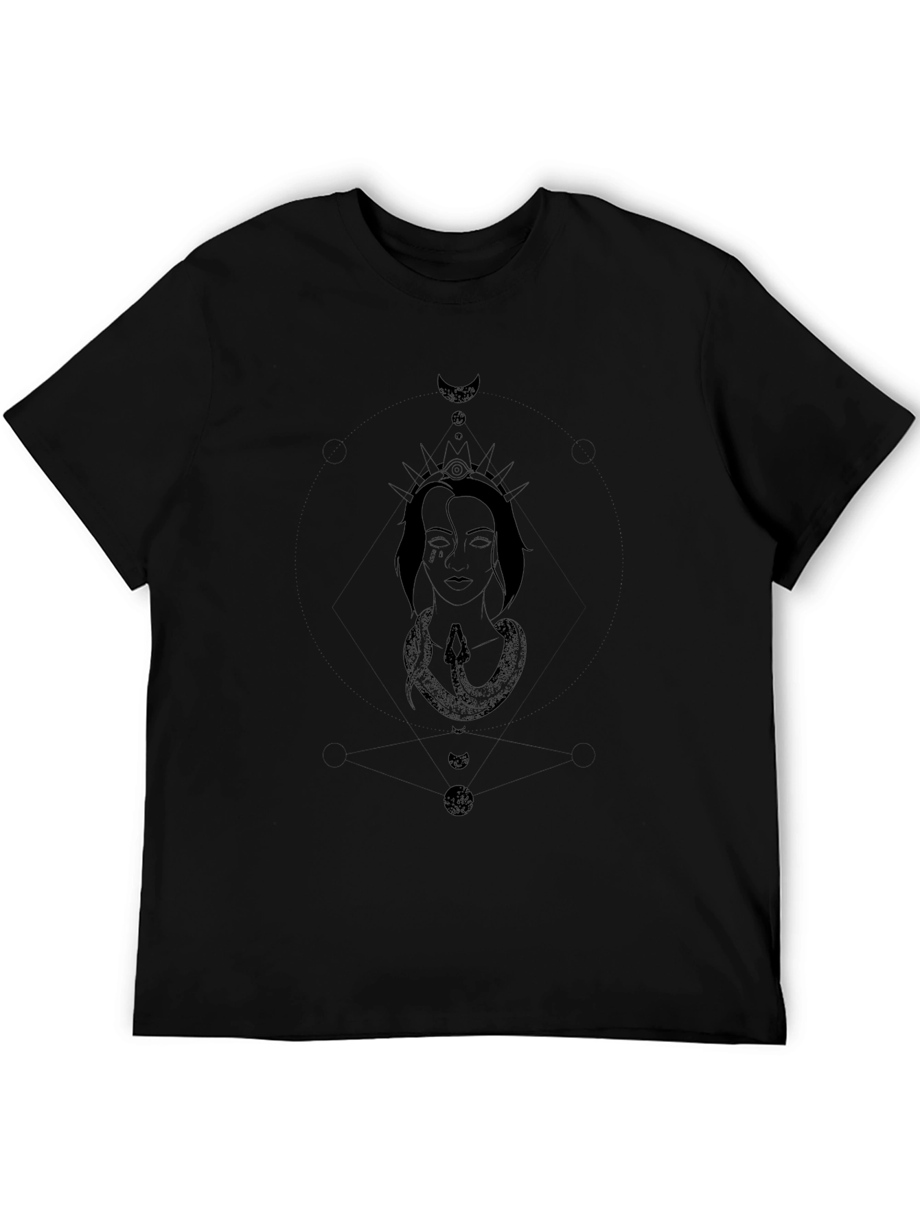 Mystic Serpent Crown Graphic T-Shirt