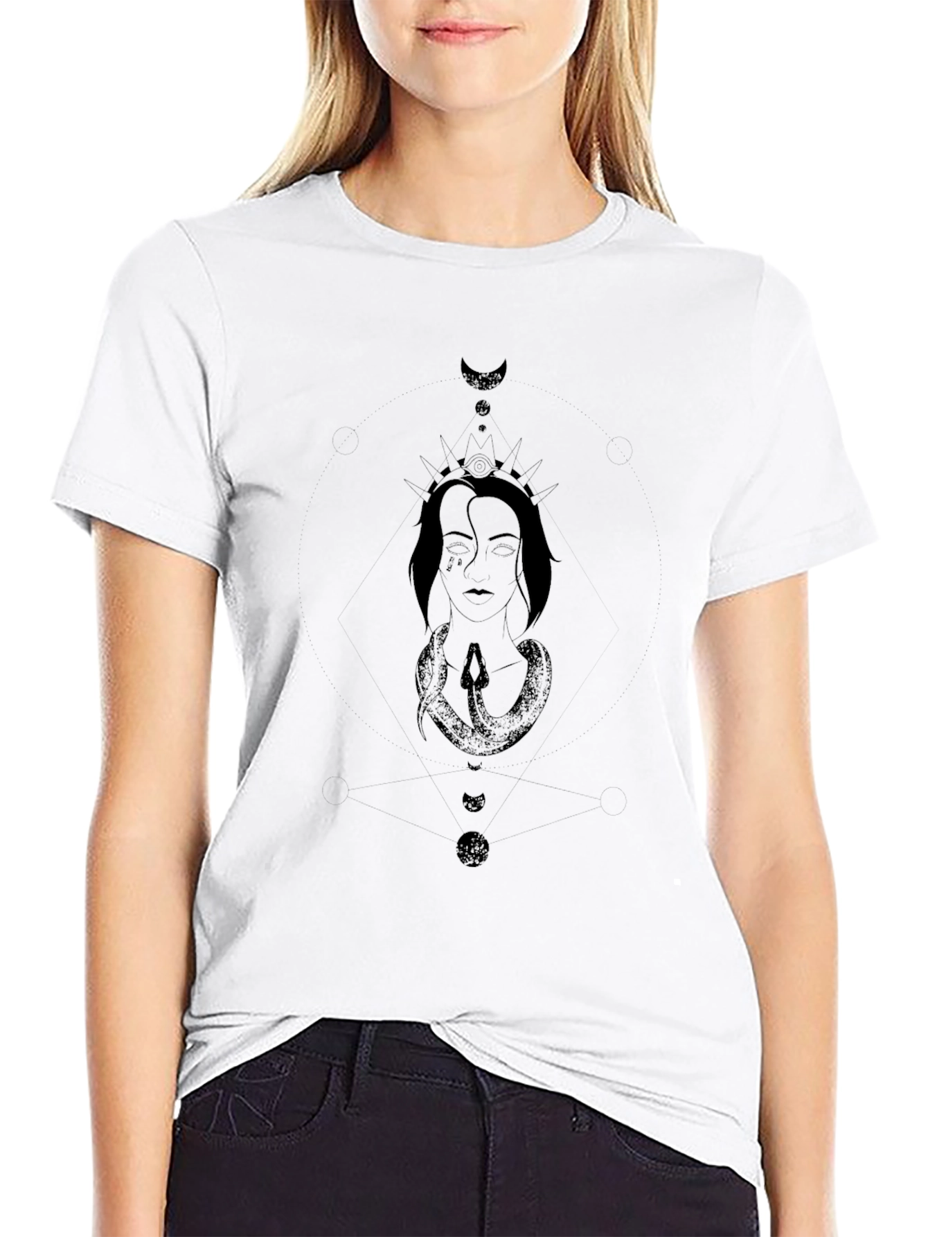 Mystic Serpent Crown Graphic T-Shirt