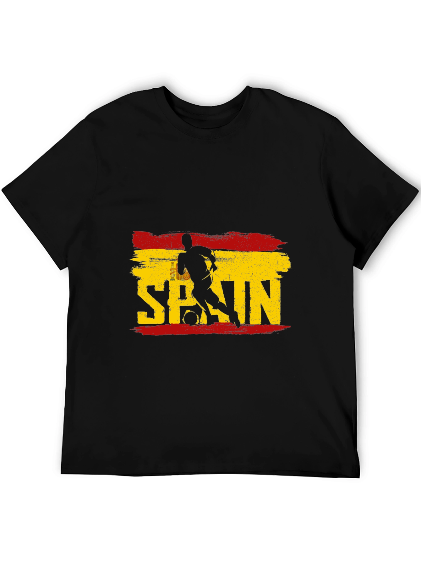 Spain Soccer Graphic T-Shirt - Black