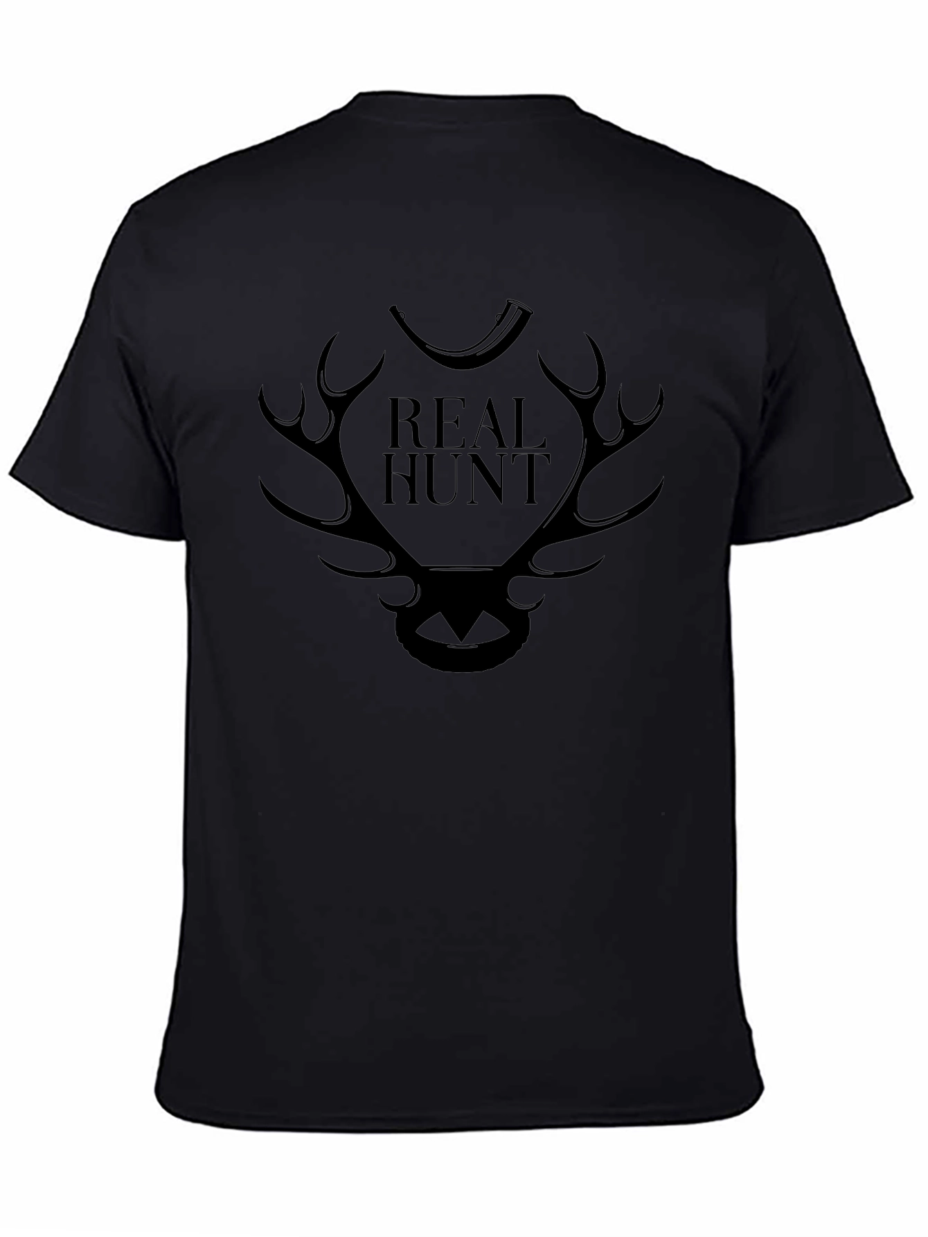 Real Hunt Graphic Print Tee - Black