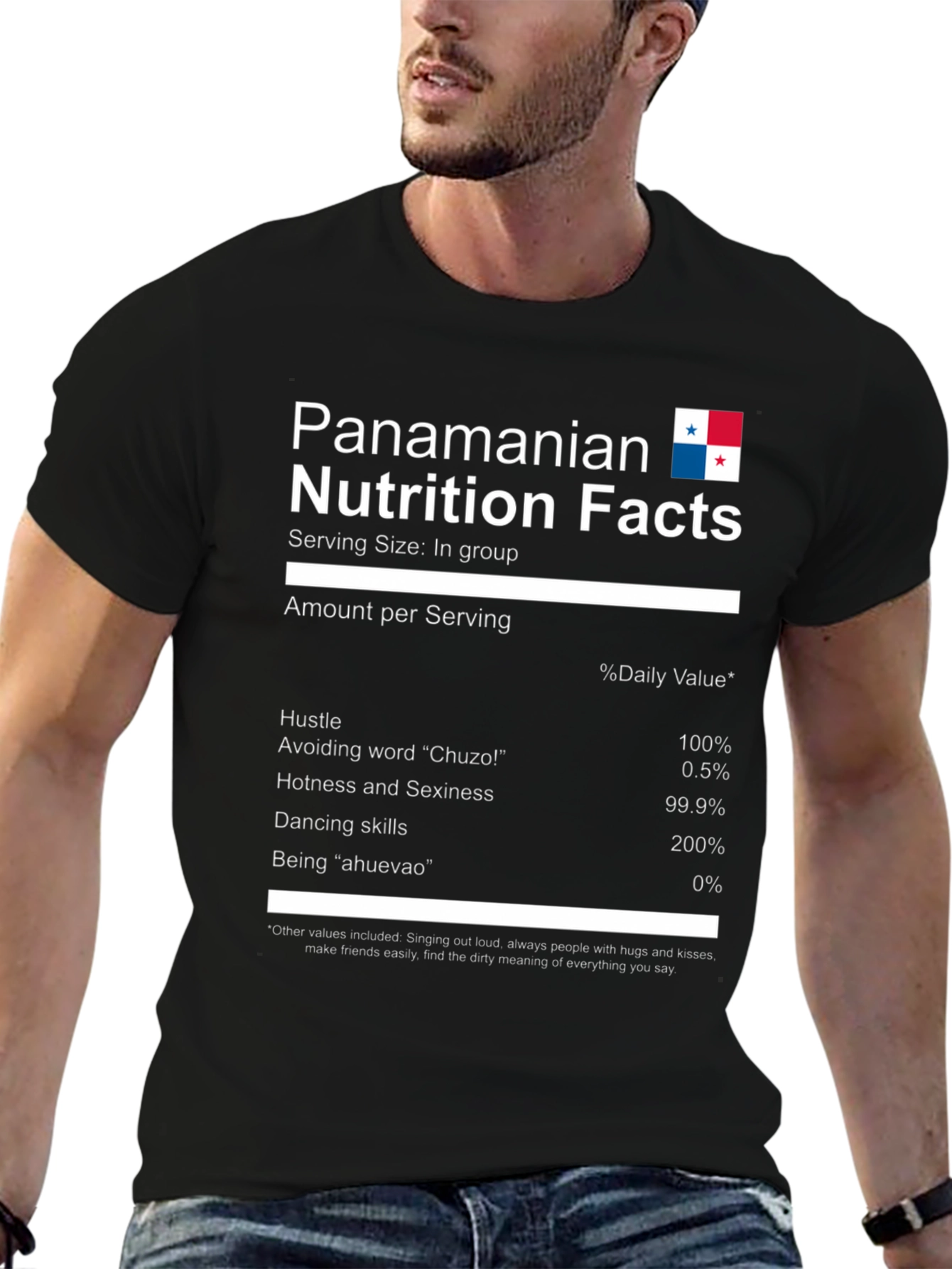 Panamanian Nutrition Facts Funny T-Shirt