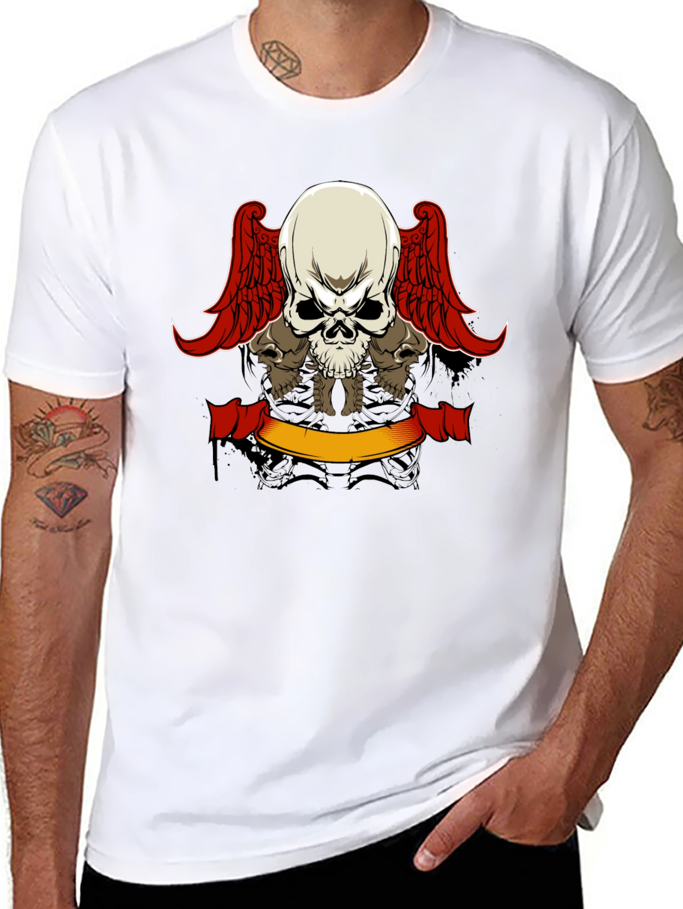 Skull Wings Graphic T-Shirt